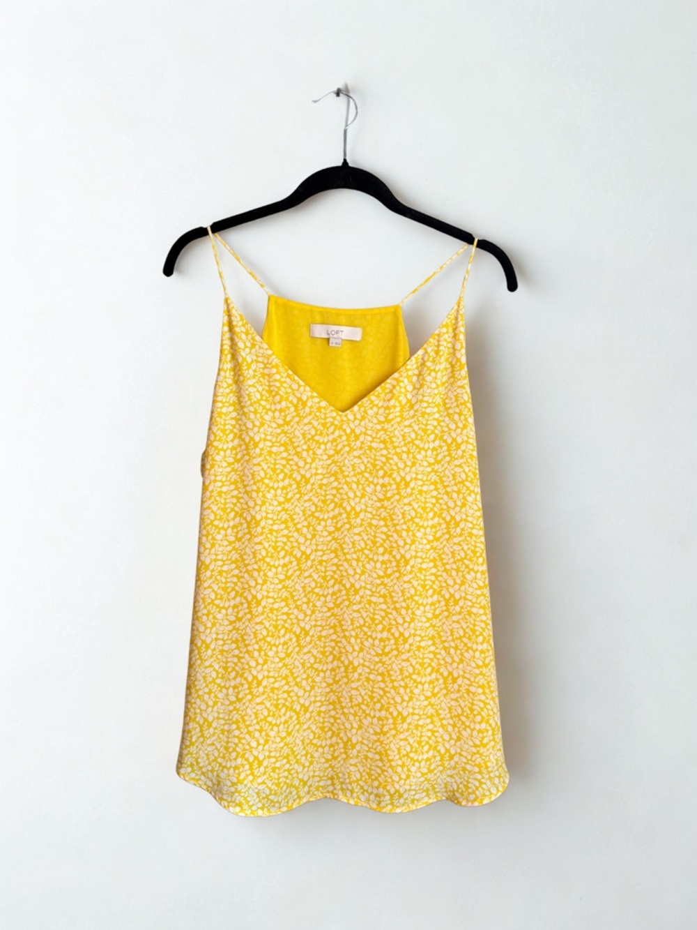 3/$40 LOFT Yellow White Floral Spaghetti-Strap Cami